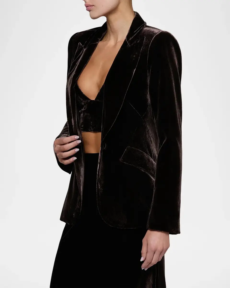 L'Agence Chamberlain Velvet Blazer | Thumbnail 5
