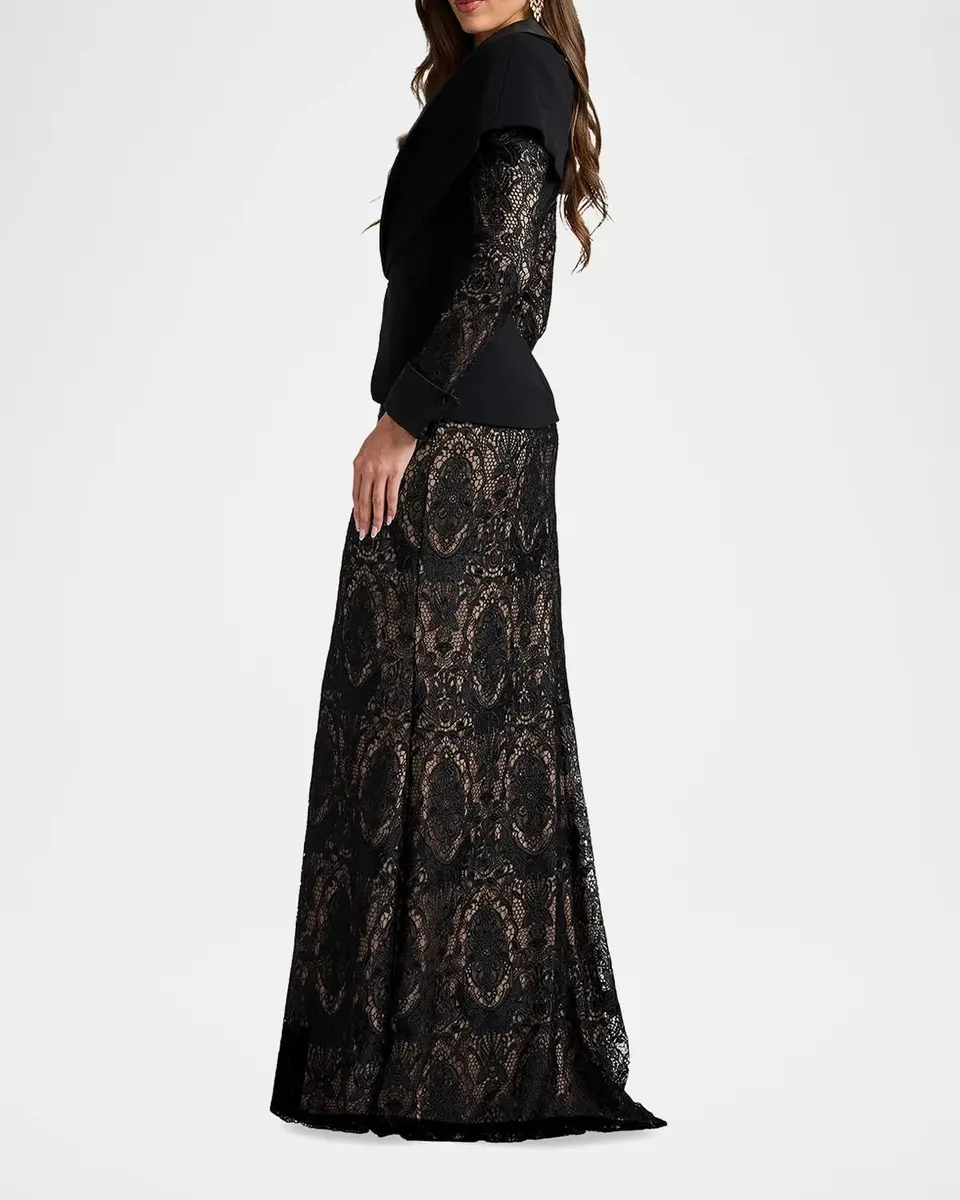 Tadashi Shoji Carlotta Lace Illusion Gown | Thumbnail 5 Tadashi Shoji Carlotta Lace Illusion Gown | Thumbnail 5