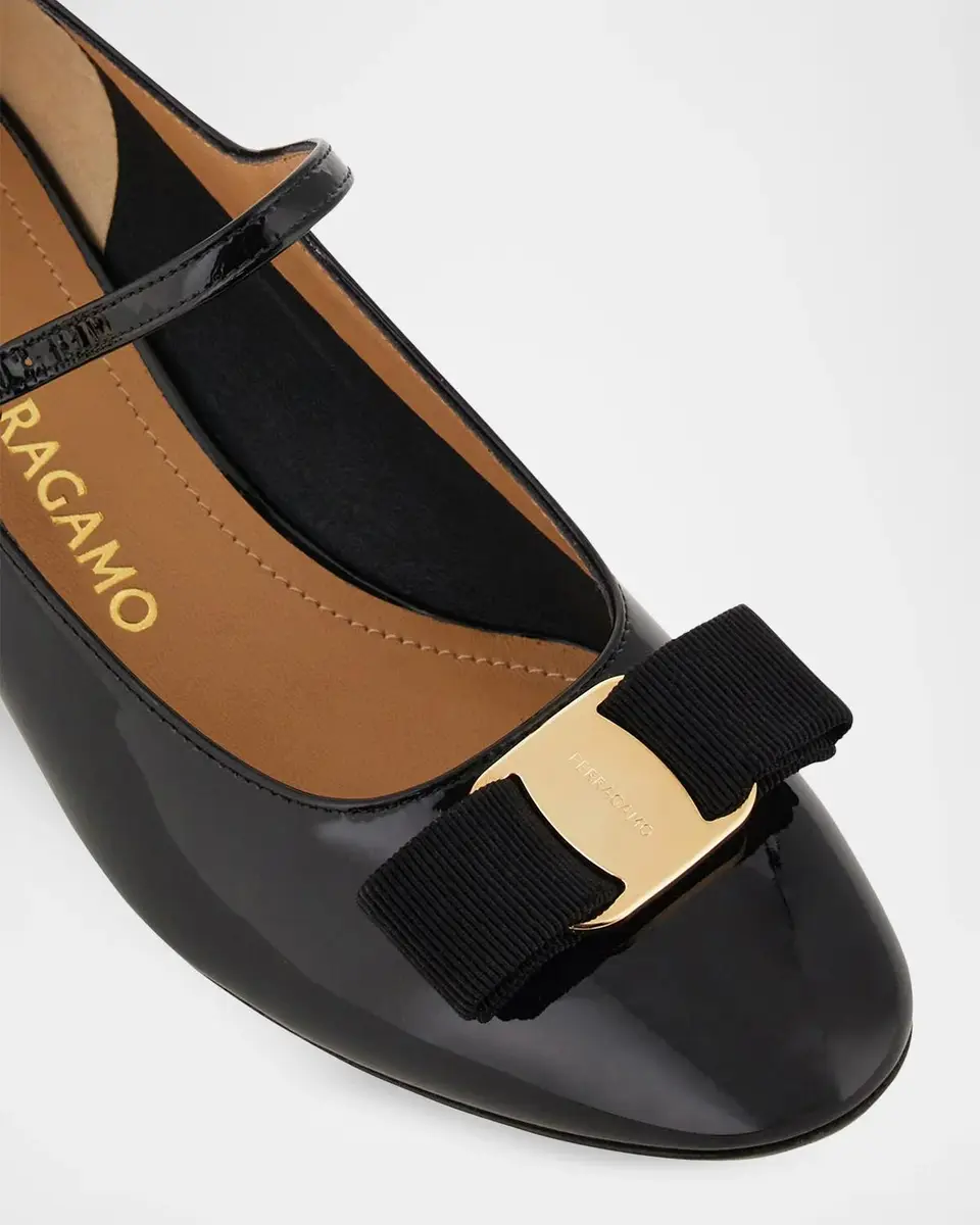 Ferragamo Vally Bow 30MM Patent Leather Mary Janes | Thumbnail 4 Ferragamo Vally Bow 30MM Patent Leather Mary Janes | Thumbnail 4