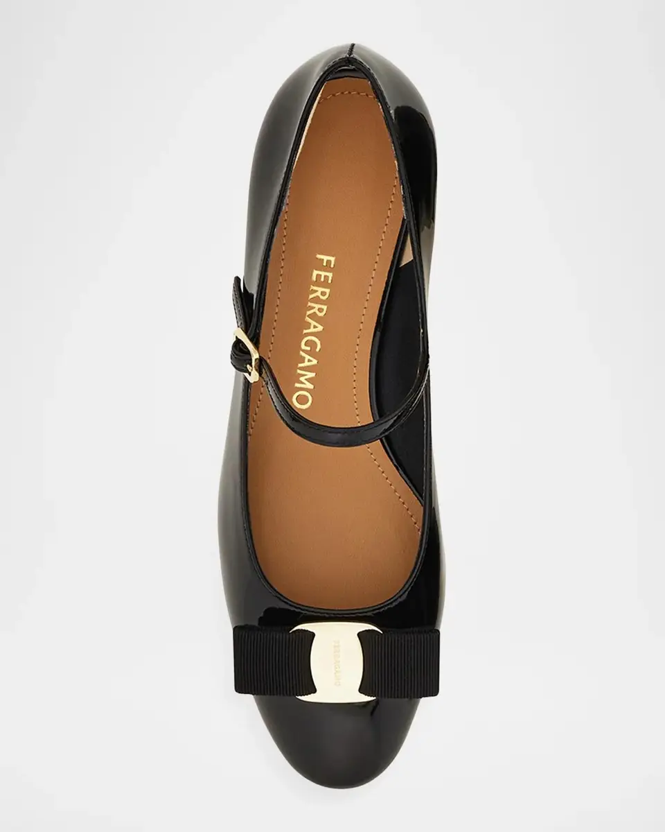 Ferragamo Vally Bow 30MM Patent Leather Mary Janes | Thumbnail 5 Ferragamo Vally Bow 30MM Patent Leather Mary Janes | Thumbnail 5