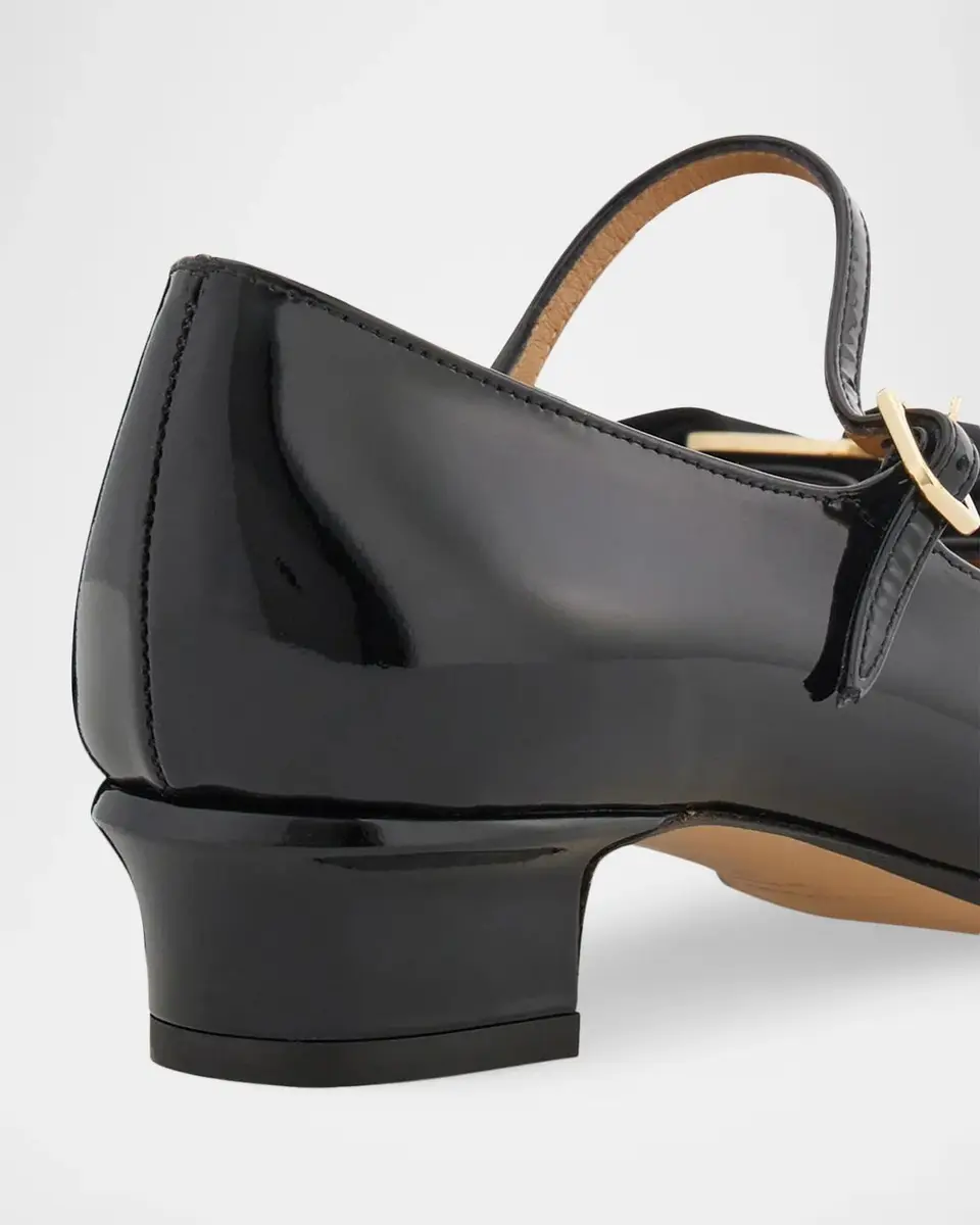 Ferragamo Vally Bow 30MM Patent Leather Mary Janes | Thumbnail 6 Ferragamo Vally Bow 30MM Patent Leather Mary Janes | Thumbnail 6