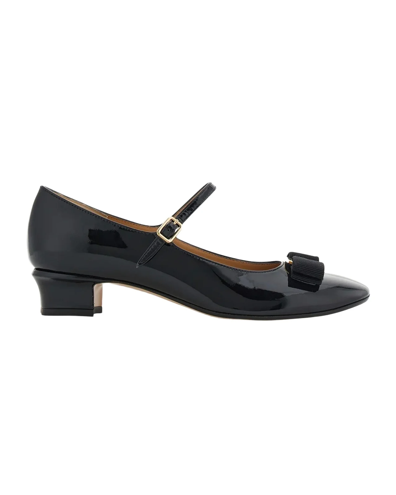 Ferragamo Vally Bow 30MM Patent Leather Mary Janes