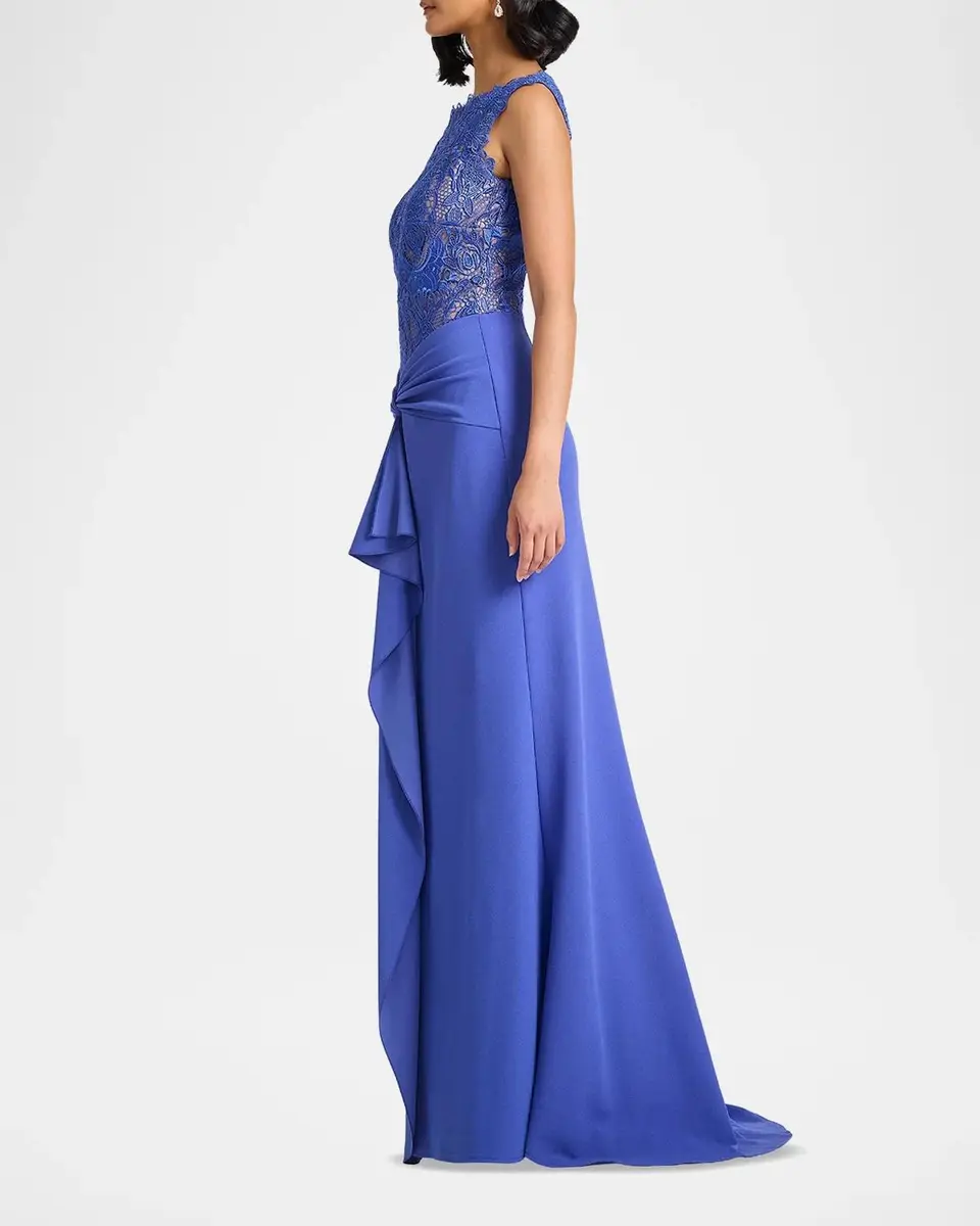 Tadashi Shoji Evelise Ruffled Lace Gown | Thumbnail 5 Tadashi Shoji Evelise Ruffled Lace Gown | Thumbnail 5