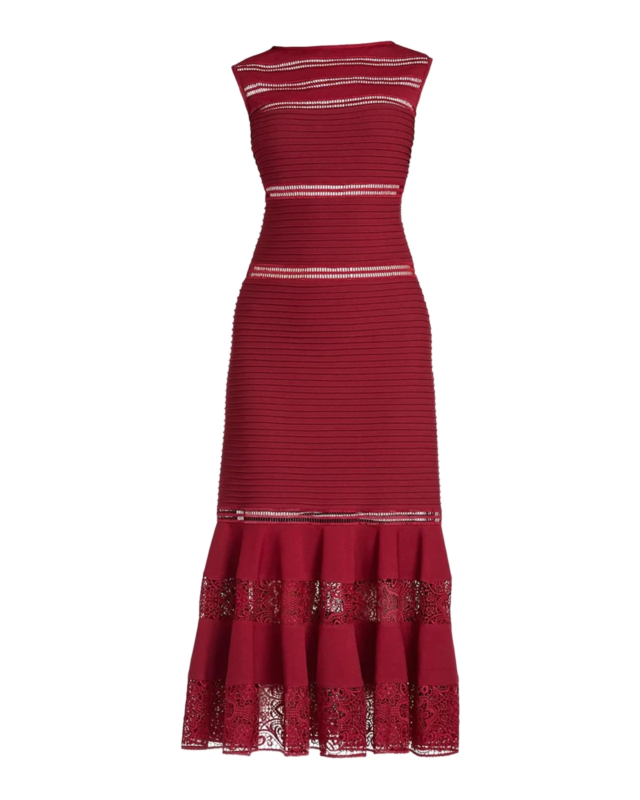 Fiora Lace-Trim A-Line Midi Dress Fiora Lace-Trim A-Line Midi Dress