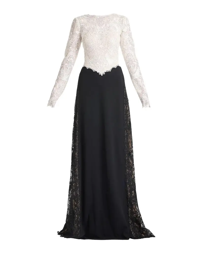 Vianne Two-Tone Lace A-Line Gown Vianne Two-Tone Lace A-Line Gown