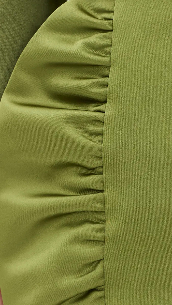 Tibi Tech Satin Side Ruffle Mini Skirt | Thumbnail 6 Tibi Tech Satin Side Ruffle Mini Skirt | Thumbnail 6