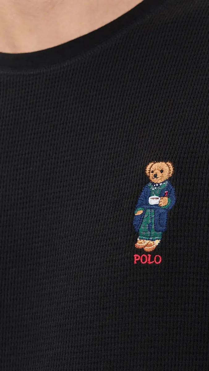 Polo Ralph Lauren Underwear Thermal Bear Crew & Joggers Pajama Set | Thumbnail 6