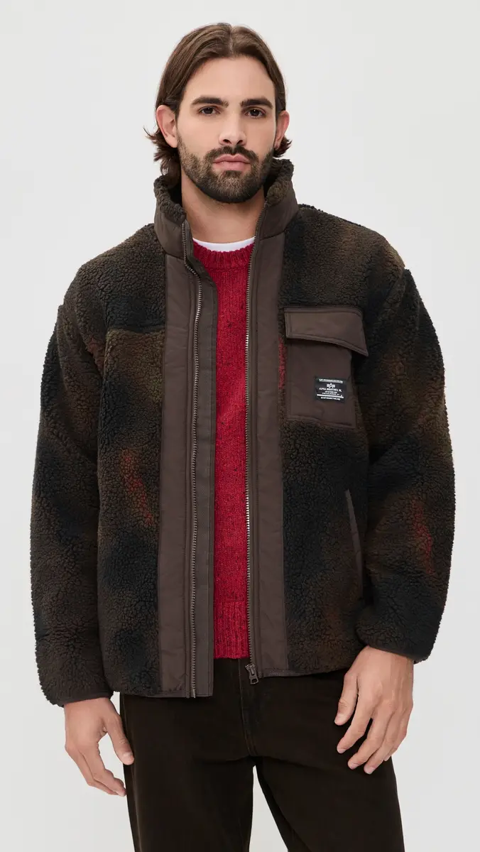 Alpha Industries Houston Relaxed Fit Fleece Jacket | Thumbnail 2 Alpha Industries Houston Relaxed Fit Fleece Jacket | Thumbnail 2