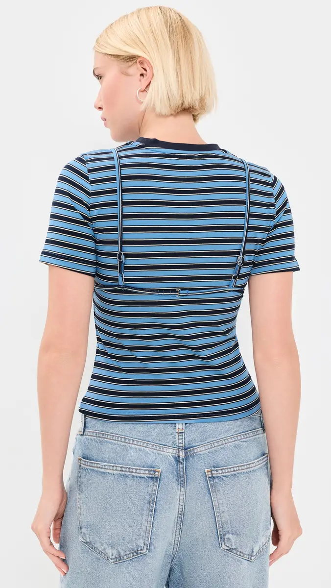 Never Fully Dressed Stripe Bra Baby T-Shirt | Thumbnail 3 Never Fully Dressed Stripe Bra Baby T-Shirt | Thumbnail 3