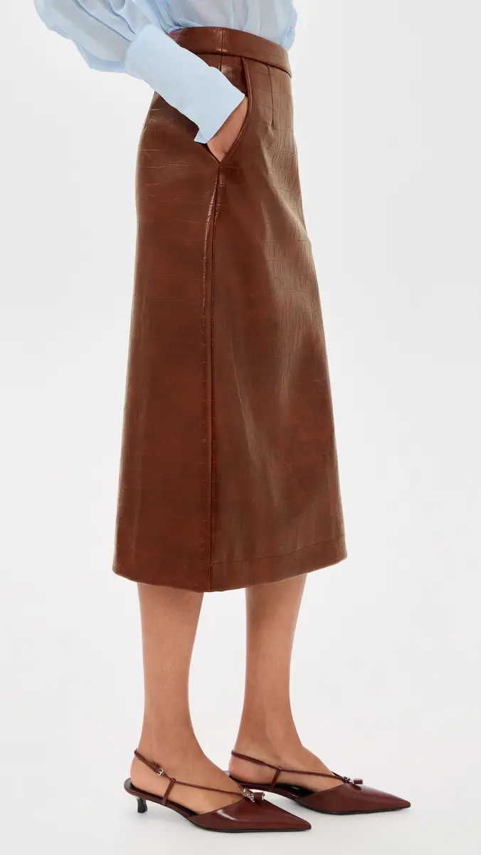 Essentiel Antwerp Kind Faux Leather Skirt | Thumbnail 4 Essentiel Antwerp Kind Faux Leather Skirt | Thumbnail 4