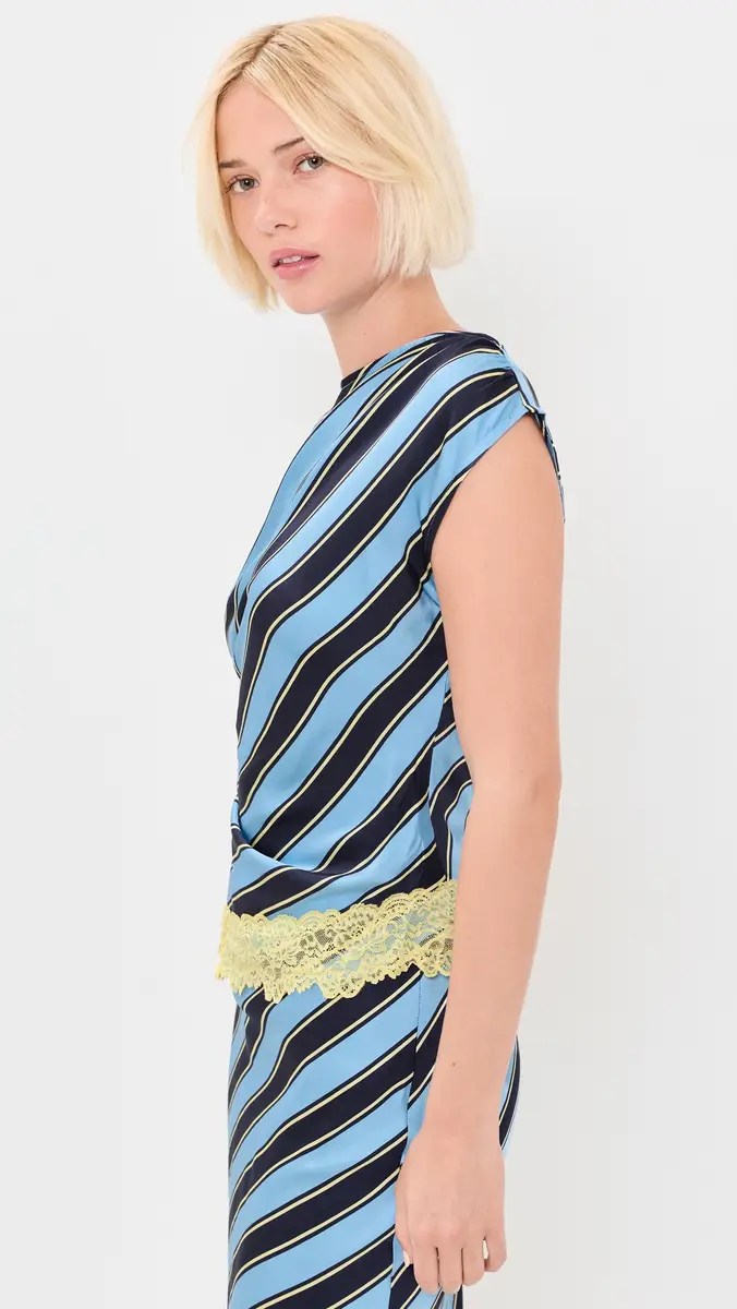 Never Fully Dressed Stripe Asymmetrical Top | Thumbnail 4