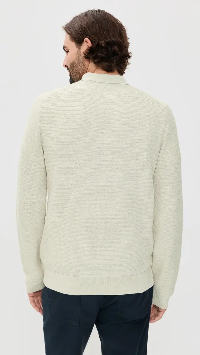 Billy Reid Long-Sleeve Lachlan Links Polo Sweater | Thumbnail 3