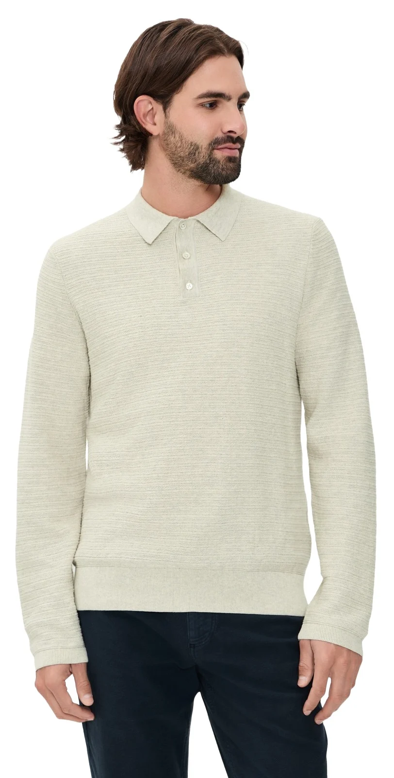 Long-Sleeve Lachlan Links Polo Sweater
