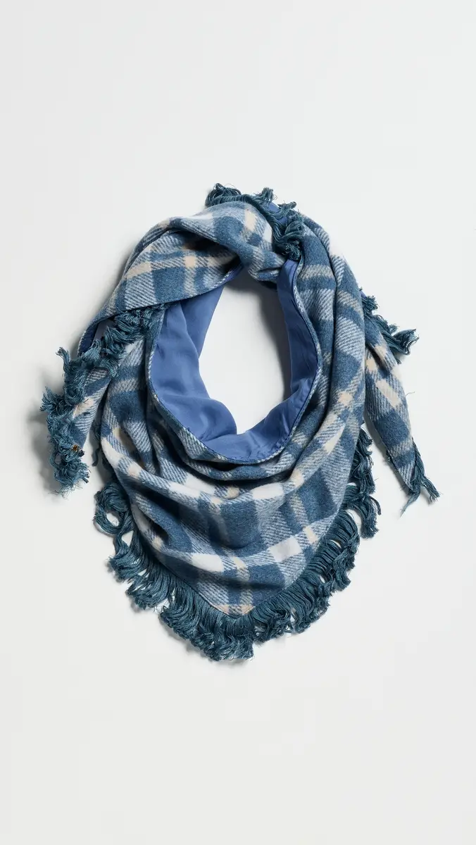Lele Sadoughi Plaid Triangle Scarf | Thumbnail 2 Lele Sadoughi Plaid Triangle Scarf | Thumbnail 2