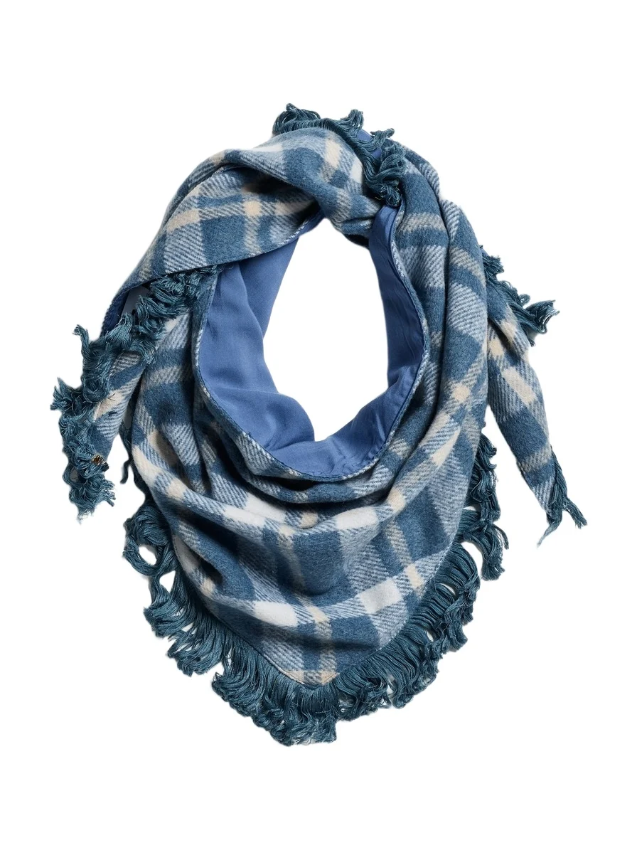 Lele Sadoughi Plaid Triangle Scarf