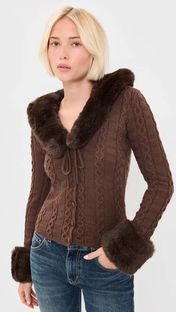 House of Sunny Cable Peggy Cardigan | Thumbnail 2 House of Sunny Cable Peggy Cardigan | Thumbnail 2