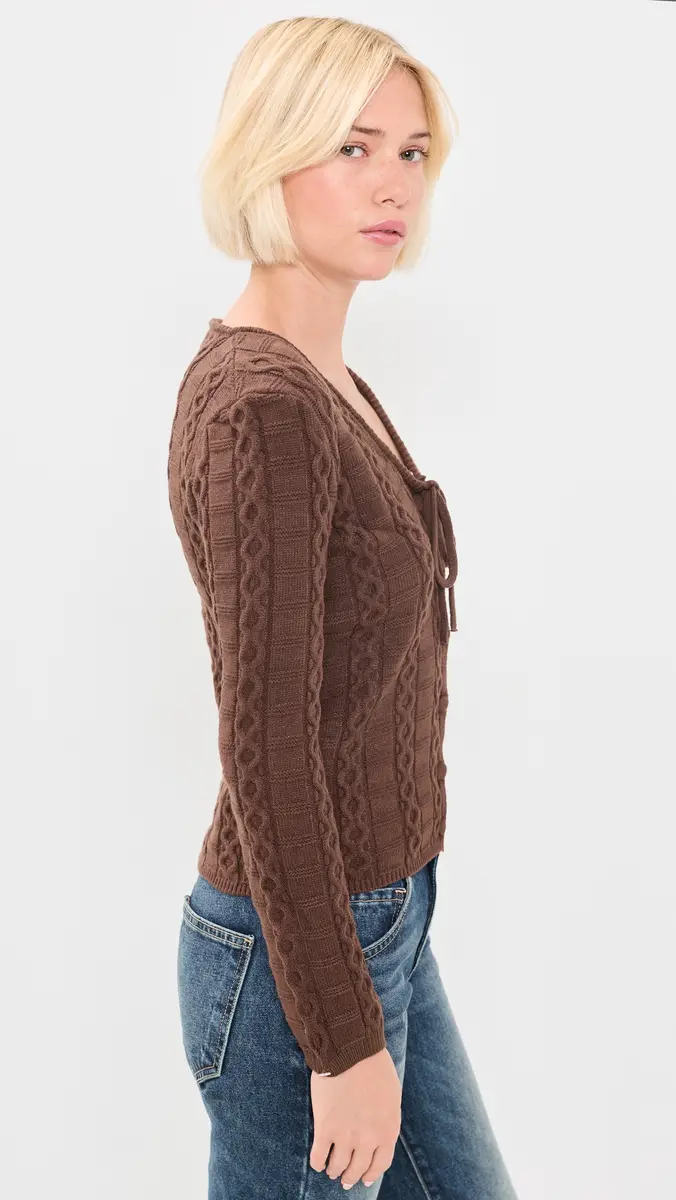 House of Sunny Cable Peggy Cardigan | Thumbnail 4 House of Sunny Cable Peggy Cardigan | Thumbnail 4