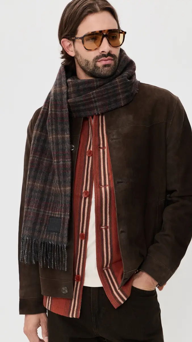 Paul Smith Checkered Wool Scarf | Thumbnail 3