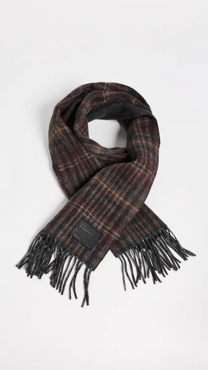 Paul Smith Checkered Wool Scarf | Thumbnail 4