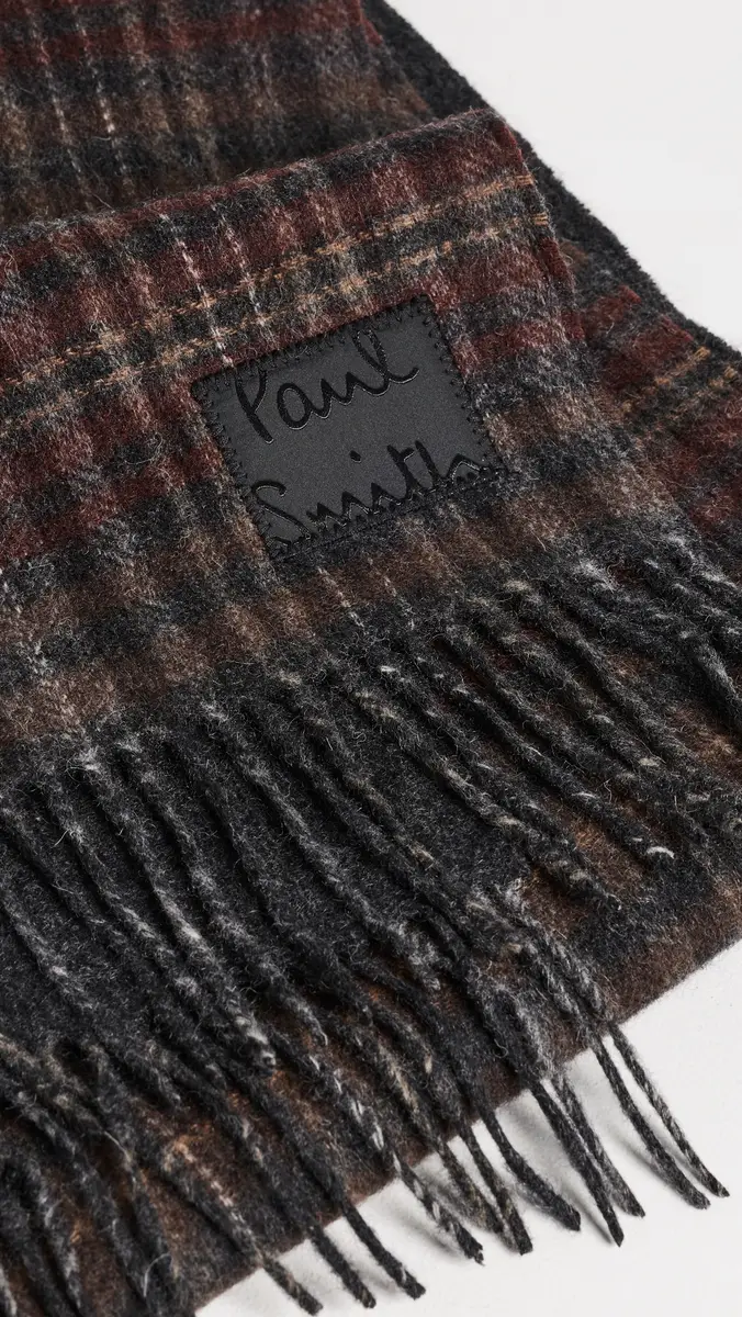 Paul Smith Checkered Wool Scarf | Thumbnail 5