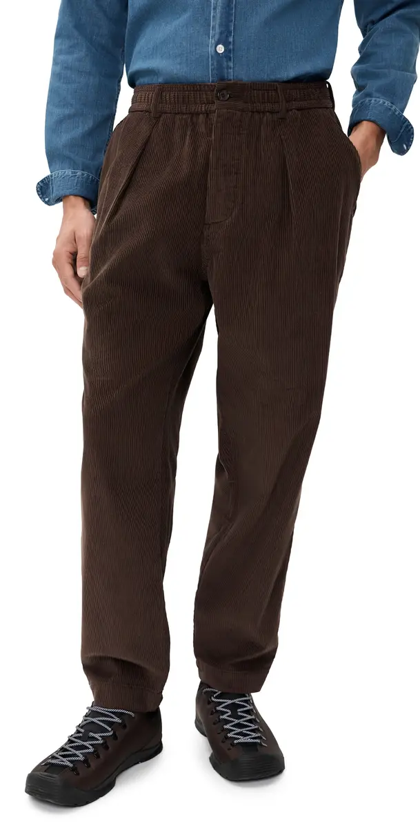 UNIVERSAL WORKS Corduroy Pleated Track Pants