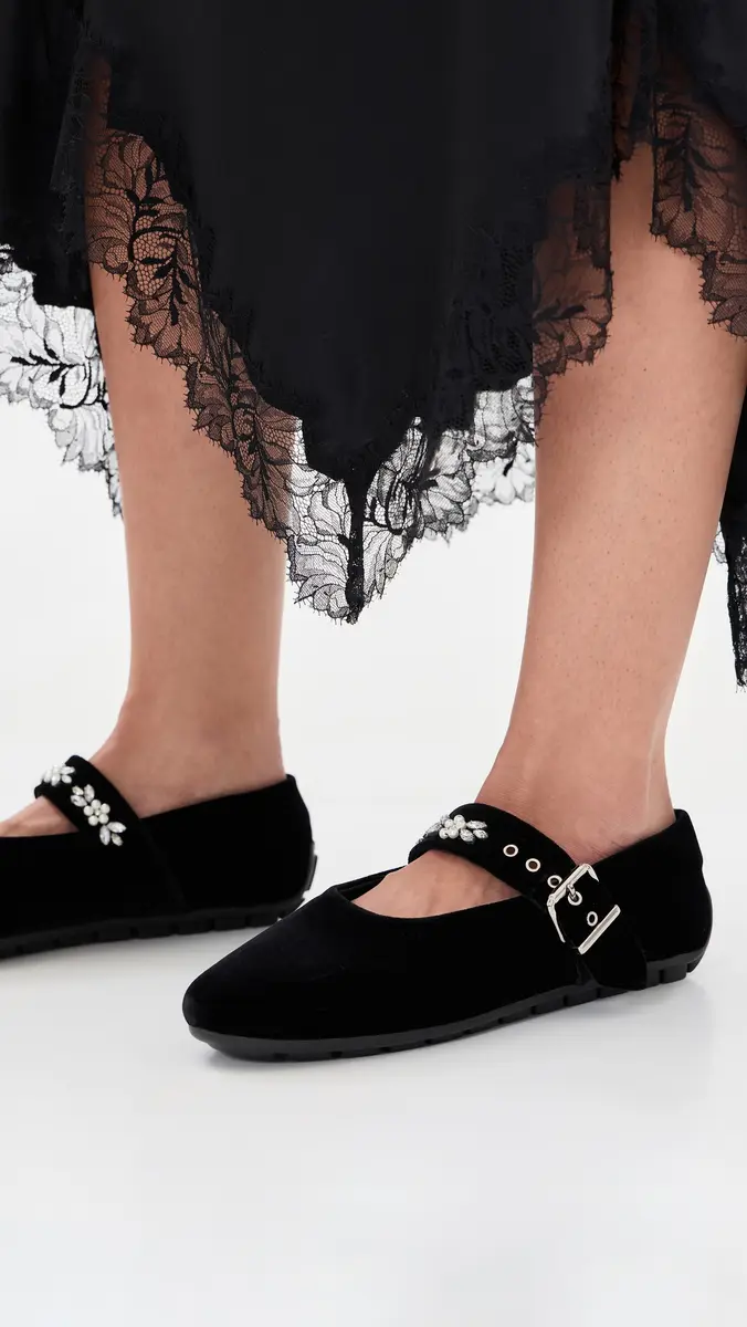 Simone Rocha Mary Jane Ballerina Grip Flats | Thumbnail 3