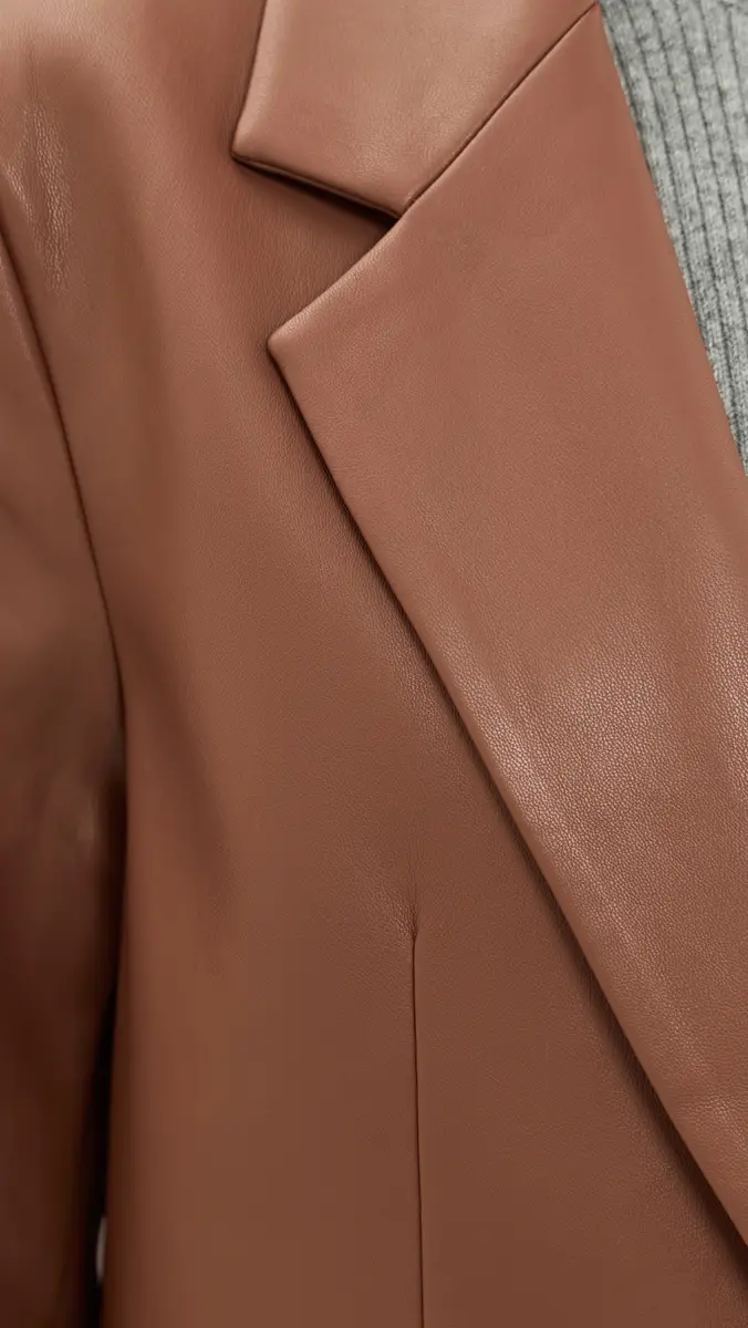 susana monaco Faux Leather Boyfriend Blazer | Thumbnail 6 susana monaco Faux Leather Boyfriend Blazer | Thumbnail 6