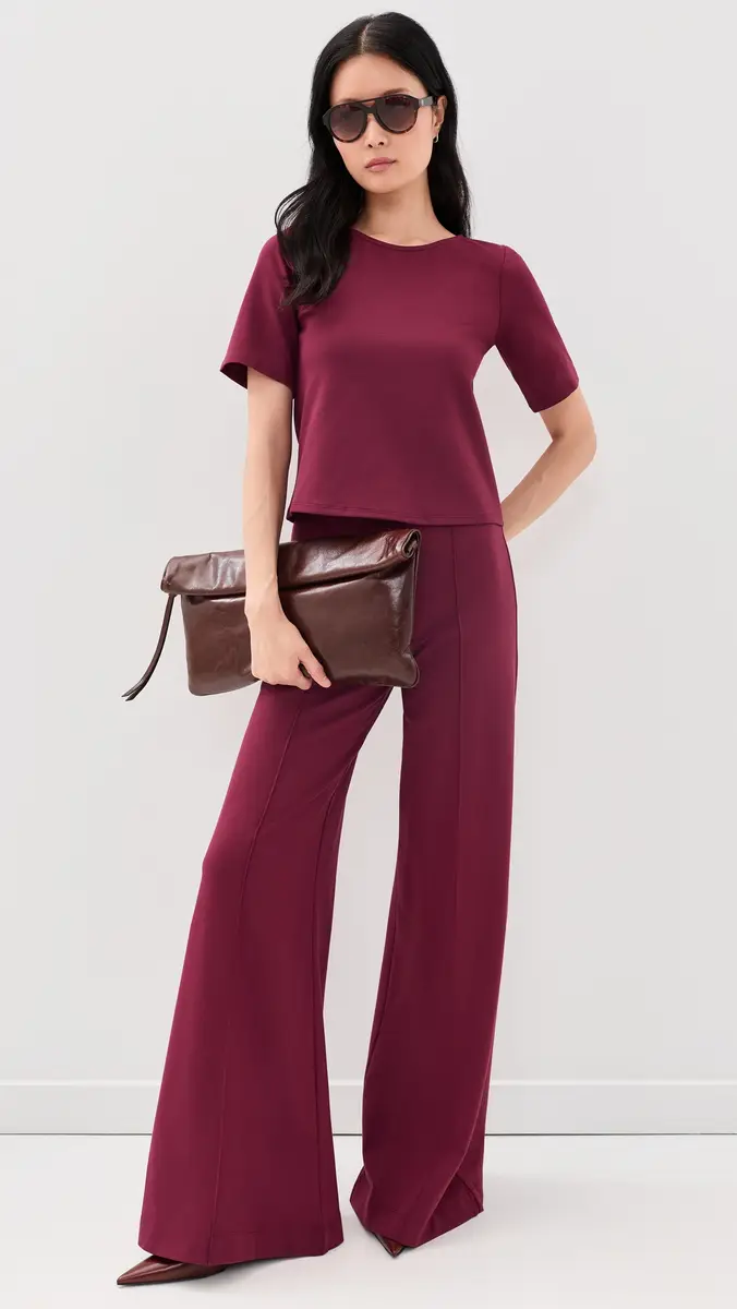 Ripley Rader Ponte Knit Long Wide Leg Pants | Thumbnail 5