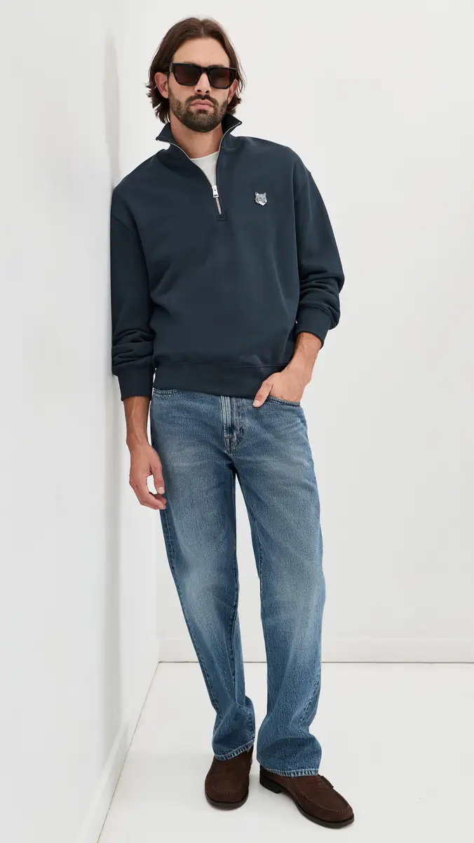 Maison Kitsuné Fox Head Comfort Half Zip Sweatshirt | Thumbnail 5 Maison Kitsuné Fox Head Comfort Half Zip Sweatshirt | Thumbnail 5