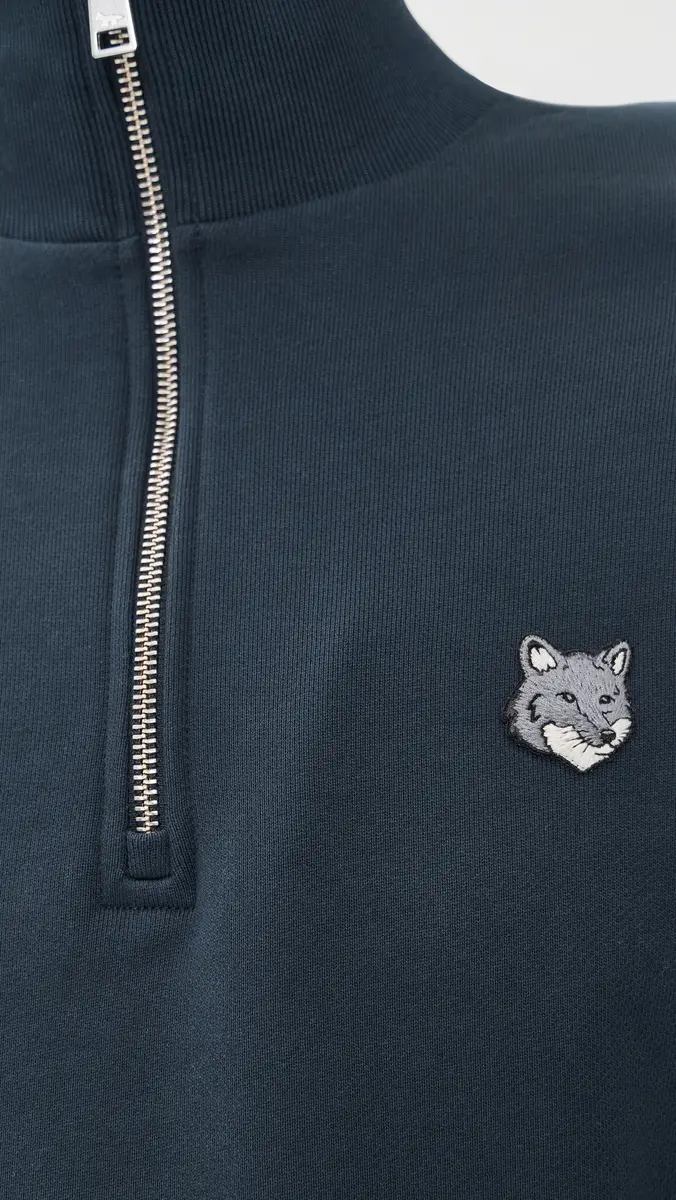 Maison Kitsuné Fox Head Comfort Half Zip Sweatshirt | Thumbnail 6 Maison Kitsuné Fox Head Comfort Half Zip Sweatshirt | Thumbnail 6