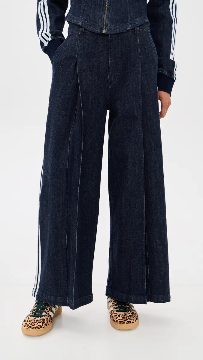 Adidas Denim Pleats Wide Leg Pants | Thumbnail 2 Adidas Denim Pleats Wide Leg Pants | Thumbnail 2