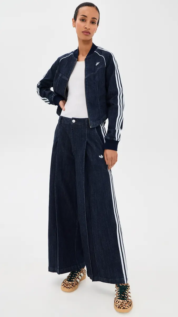 Adidas Denim Pleats Wide Leg Pants | Thumbnail 5 Adidas Denim Pleats Wide Leg Pants | Thumbnail 5