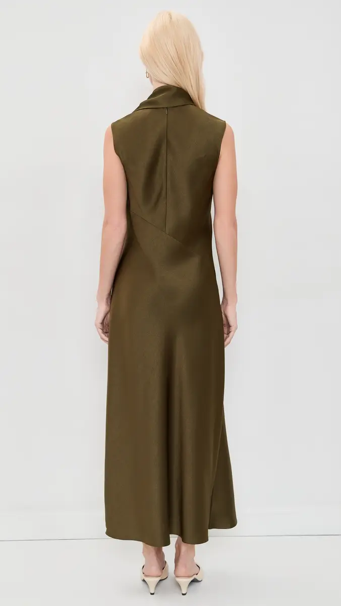 Vince Draped Scarf Tie Sleeveless Dress | Thumbnail 3 Vince Draped Scarf Tie Sleeveless Dress | Thumbnail 3
