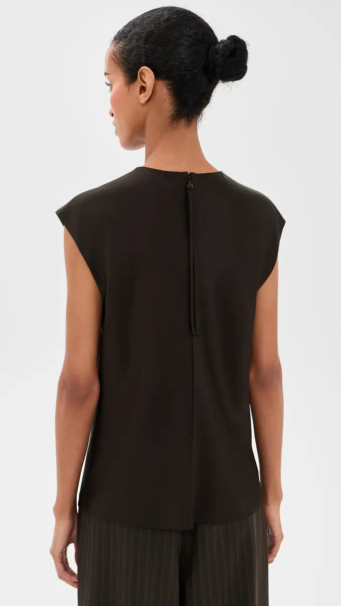 Vince Relaxed Cap Sleeve Crew Neck Top | Thumbnail 3 Vince Relaxed Cap Sleeve Crew Neck Top | Thumbnail 3