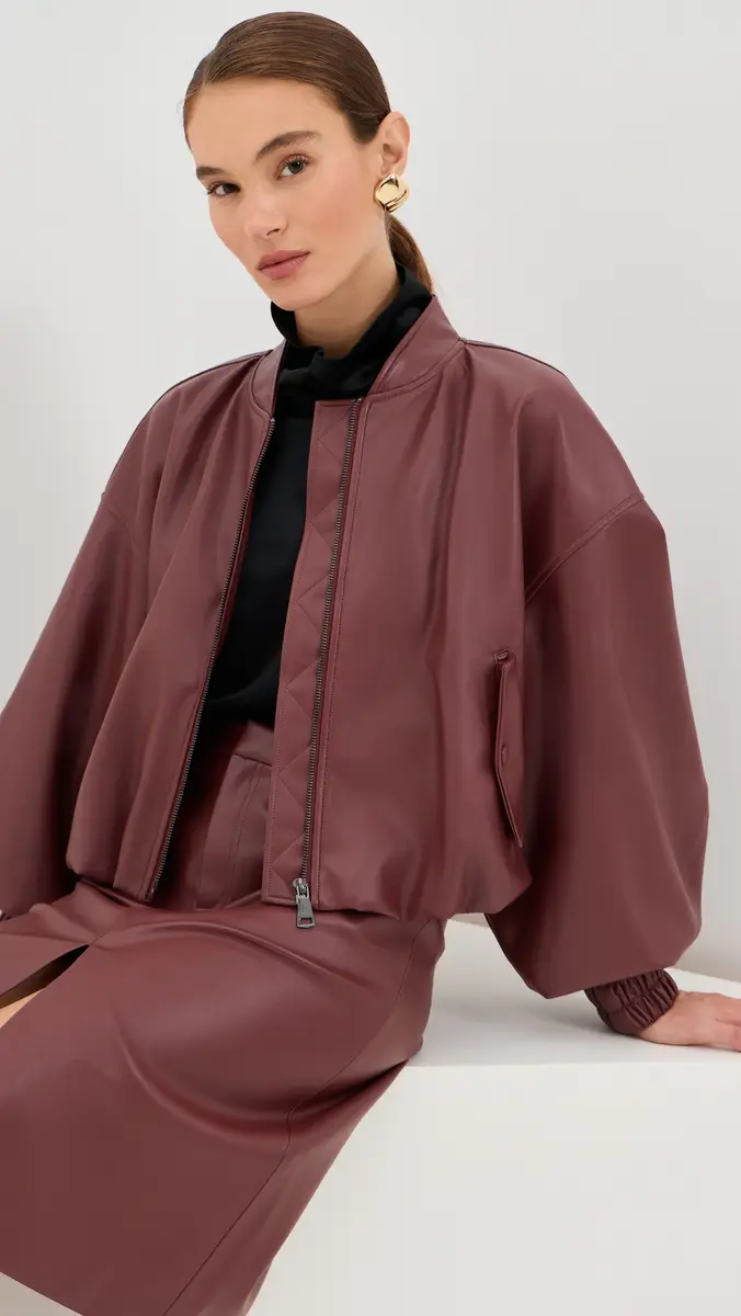LE BOP Dawn Faux Leather Exaggerated Sleeve Jacket | Thumbnail 2 LE BOP Dawn Faux Leather Exaggerated Sleeve Jacket | Thumbnail 2