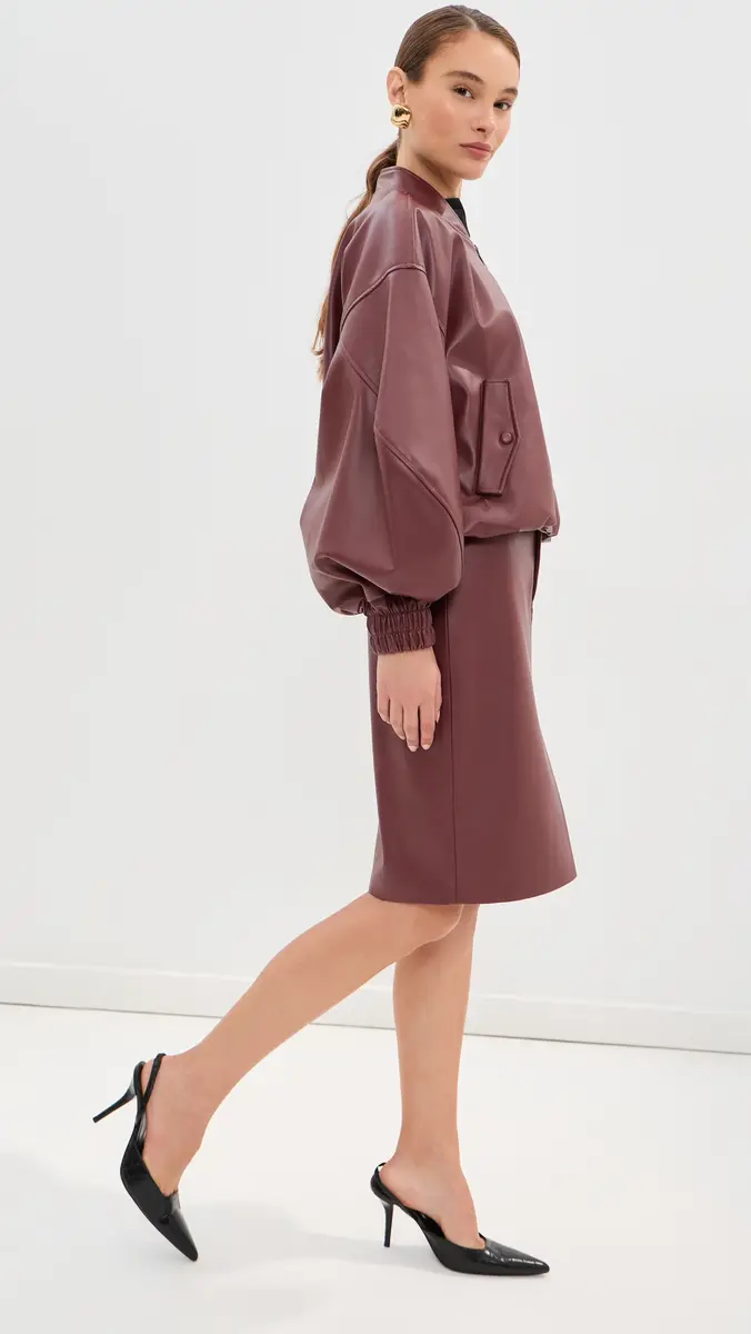 LE BOP Dawn Faux Leather Exaggerated Sleeve Jacket | Thumbnail 4 LE BOP Dawn Faux Leather Exaggerated Sleeve Jacket | Thumbnail 4