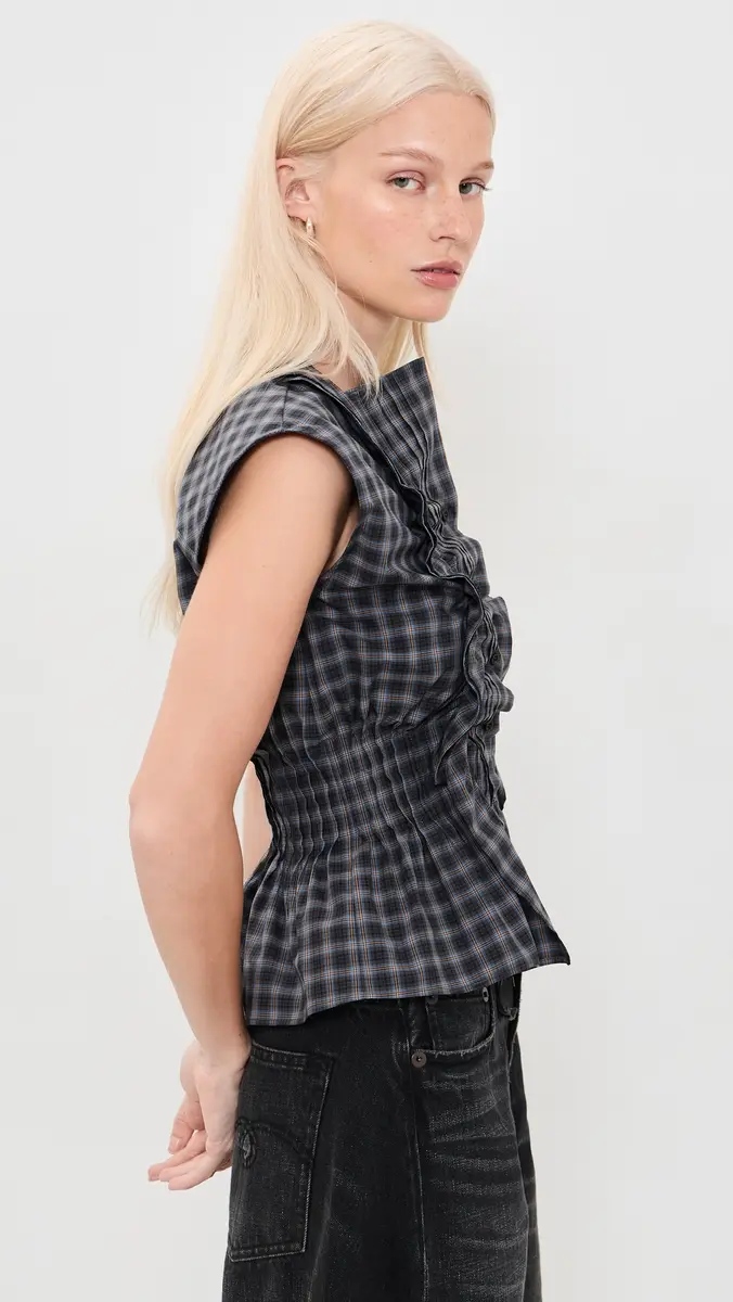 MSGM Plaid Blouse | Thumbnail 4 MSGM Plaid Blouse | Thumbnail 4