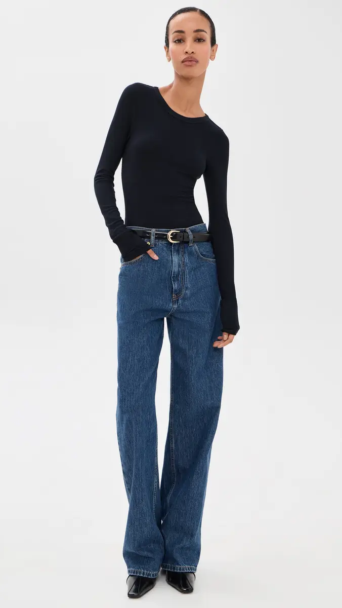 ENZA COSTA Silk Rib Essential Crew Tee | Thumbnail 5