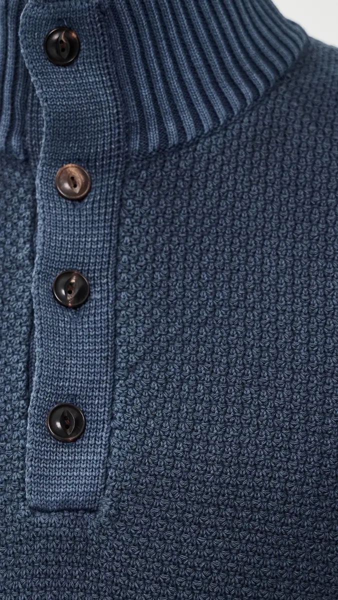 Faherty Sunwashed Dockside Quarter Button Sweater | Thumbnail 6 Faherty Sunwashed Dockside Quarter Button Sweater | Thumbnail 6