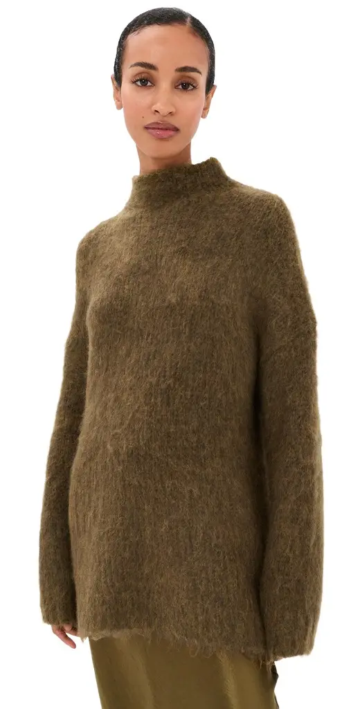Oversized Brushed Mock Neck Sweater Oversized Brushed Mock Neck Sweater