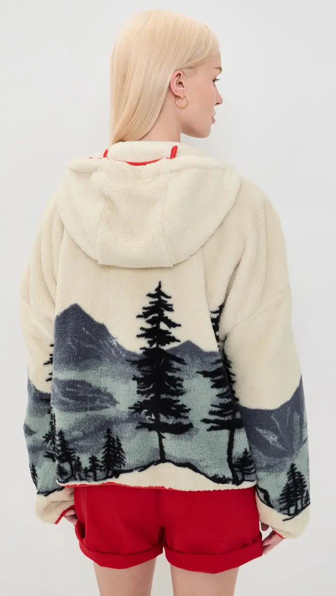 THE GREAT. Outdoors The Plush Horizon Full Zip Jacket | Thumbnail 3 THE GREAT. Outdoors The Plush Horizon Full Zip Jacket | Thumbnail 3