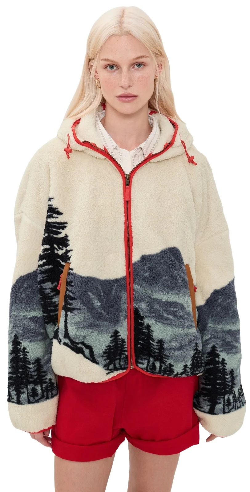 THE GREAT. Outdoors The Plush Horizon Full Zip Jacket
