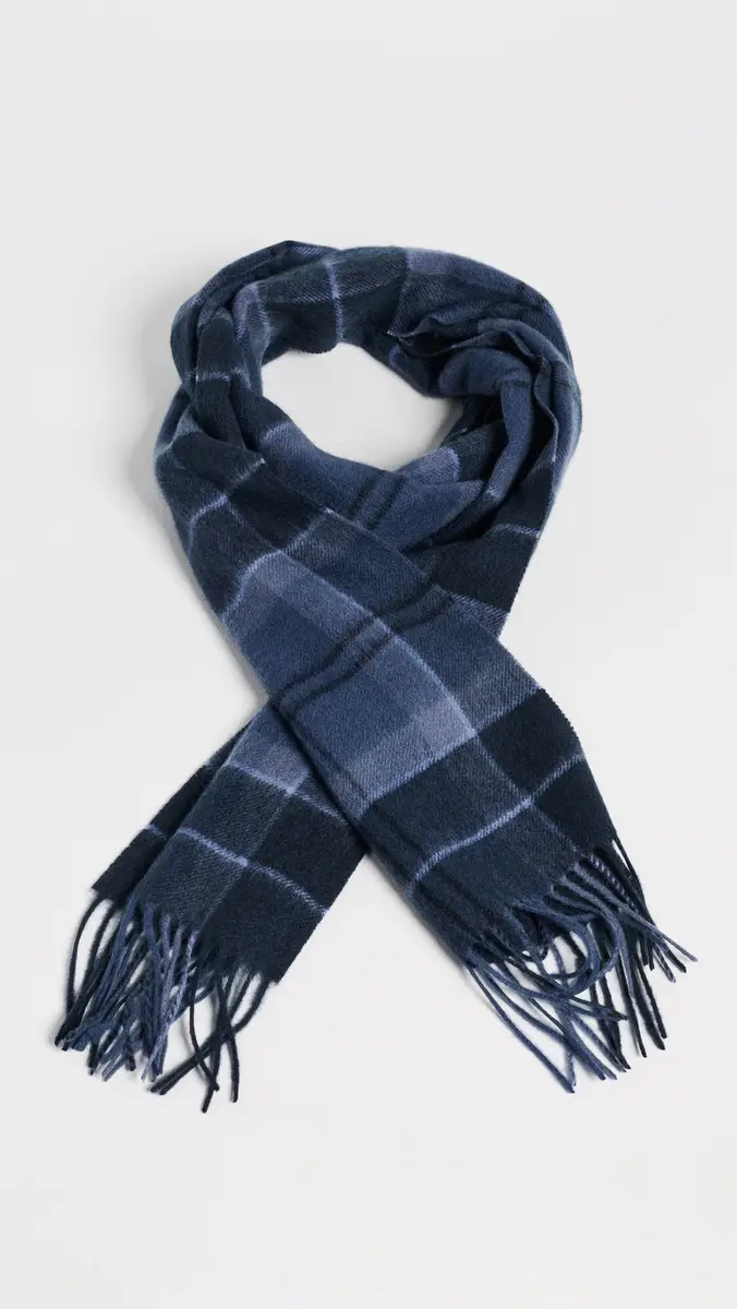 Barbour Mineral Tartan Wool Cashmere Scarf | Thumbnail 4