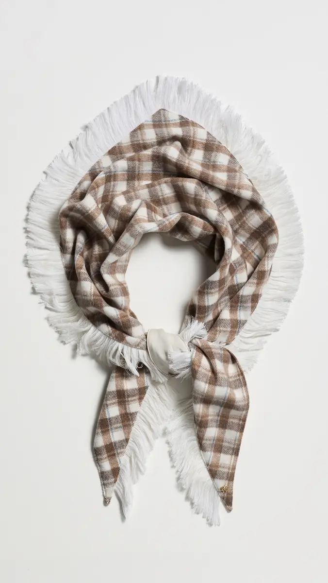 Lele Sadoughi Plaid Triangle Scarf | Thumbnail 5 Lele Sadoughi Plaid Triangle Scarf | Thumbnail 5