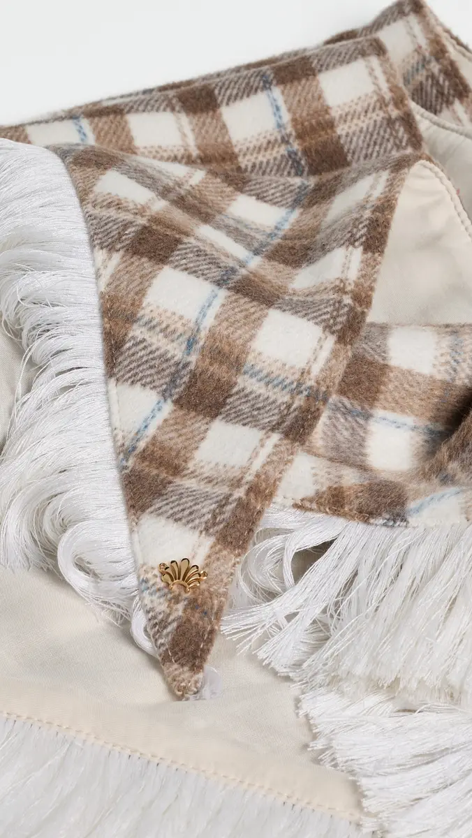 Lele Sadoughi Plaid Triangle Scarf | Thumbnail 6 Lele Sadoughi Plaid Triangle Scarf | Thumbnail 6