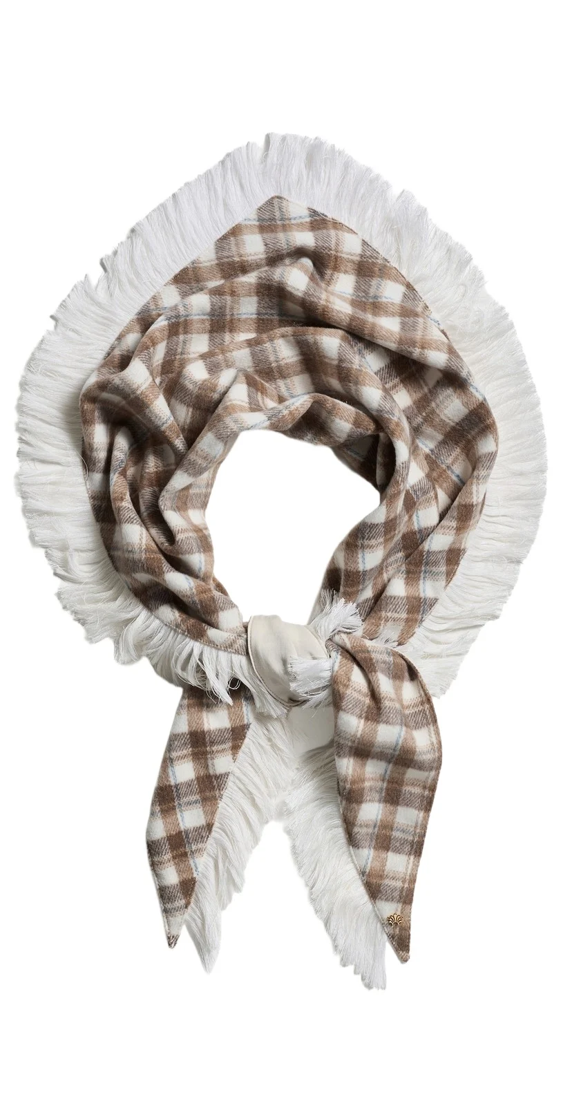 Lele Sadoughi Plaid Triangle Scarf