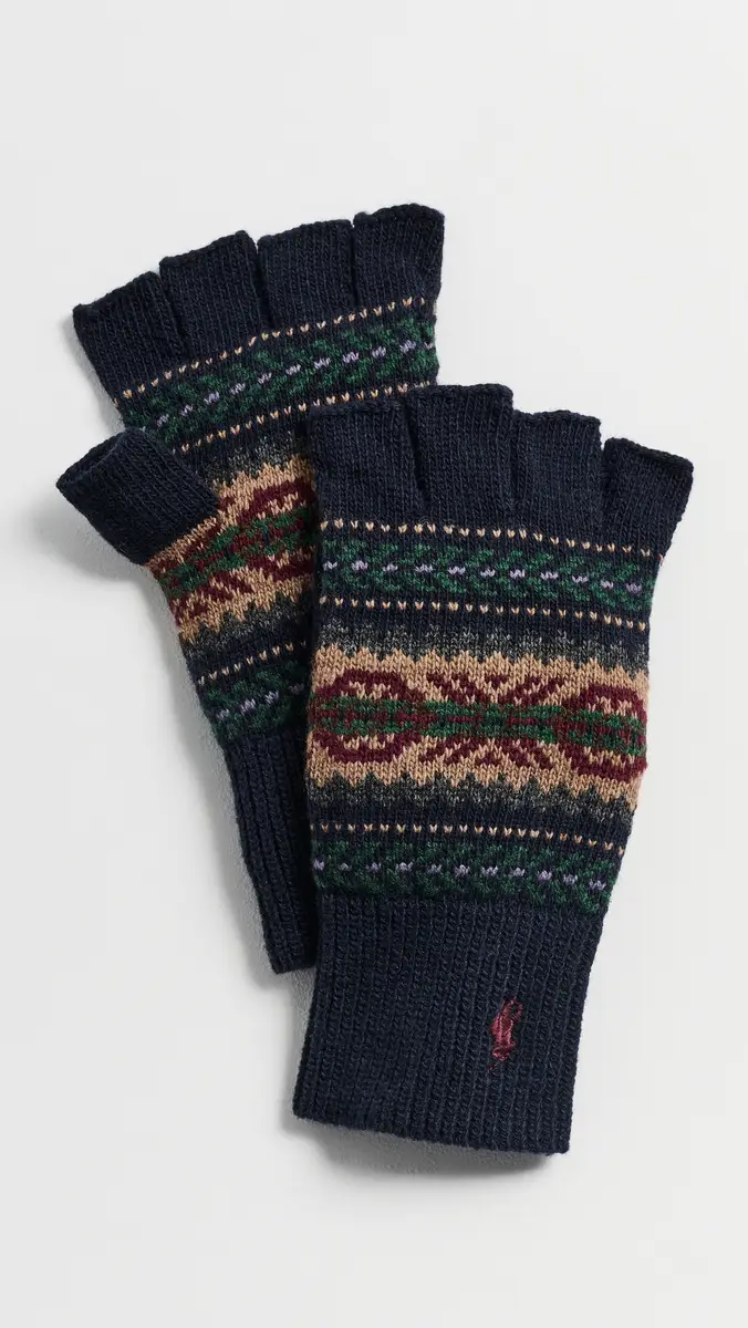 Polo Ralph Lauren Fairisle Fingerless Gloves | Thumbnail 2 Polo Ralph Lauren Fairisle Fingerless Gloves | Thumbnail 2