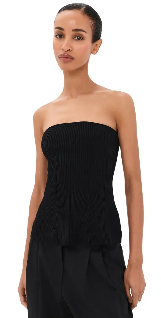 Sold Out NYC The Soire Strapless Top in Black Black