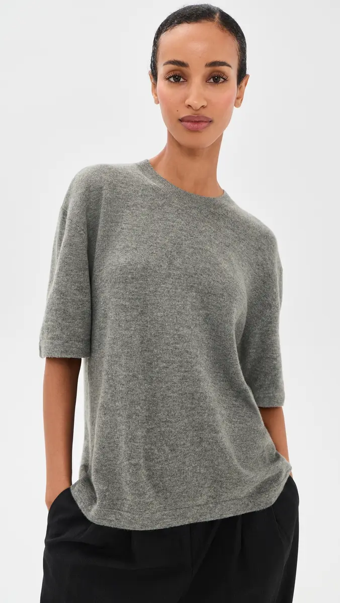 Sold Out NYC The Cashmere Oversized Tee in Heather Smoke Heather Smoke | Thumbnail 2 Sold Out NYC The Cashmere Oversized Tee in Heather Smoke Heather Smoke | Thumbnail 2