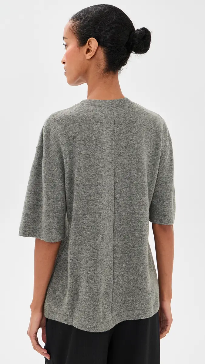 Sold Out NYC The Cashmere Oversized Tee in Heather Smoke Heather Smoke | Thumbnail 3 Sold Out NYC The Cashmere Oversized Tee in Heather Smoke Heather Smoke | Thumbnail 3